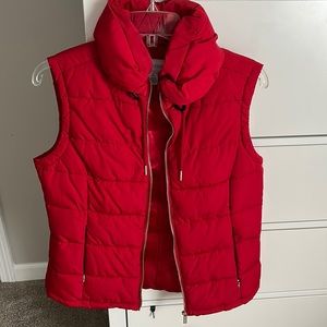 Red Calvin Klein puffer vest